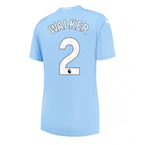 Maillot de foot Manchester City Kyle Walker #2 Domicile Femmes 2023-24 Manches Courte
